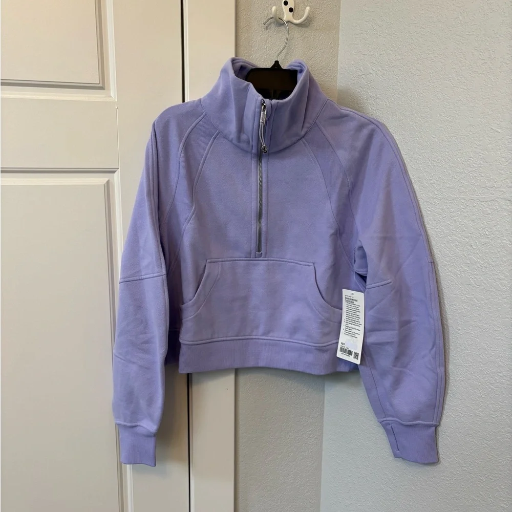 NWT!🍋Lululemon Scuba Oversized Funnel Neck Half Zip🍋X-Small/Small. Lilac Smoke - Picture 7 of 15